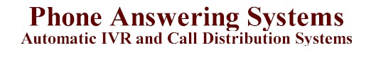 IVR phone answering systems